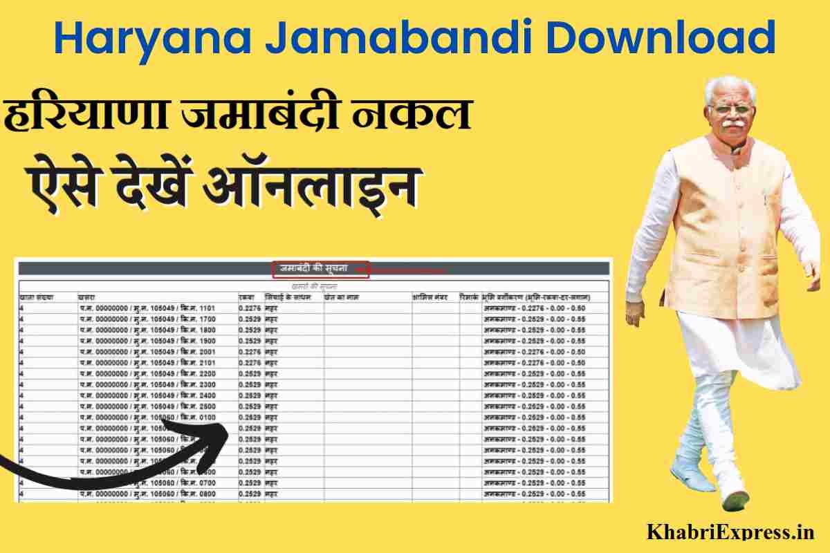 Haryana Jamabandi Download